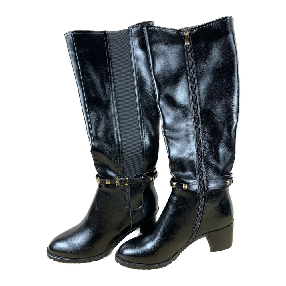 Size 8.5 -Destinee Studded Tall Boot/Torgeis- new with tags